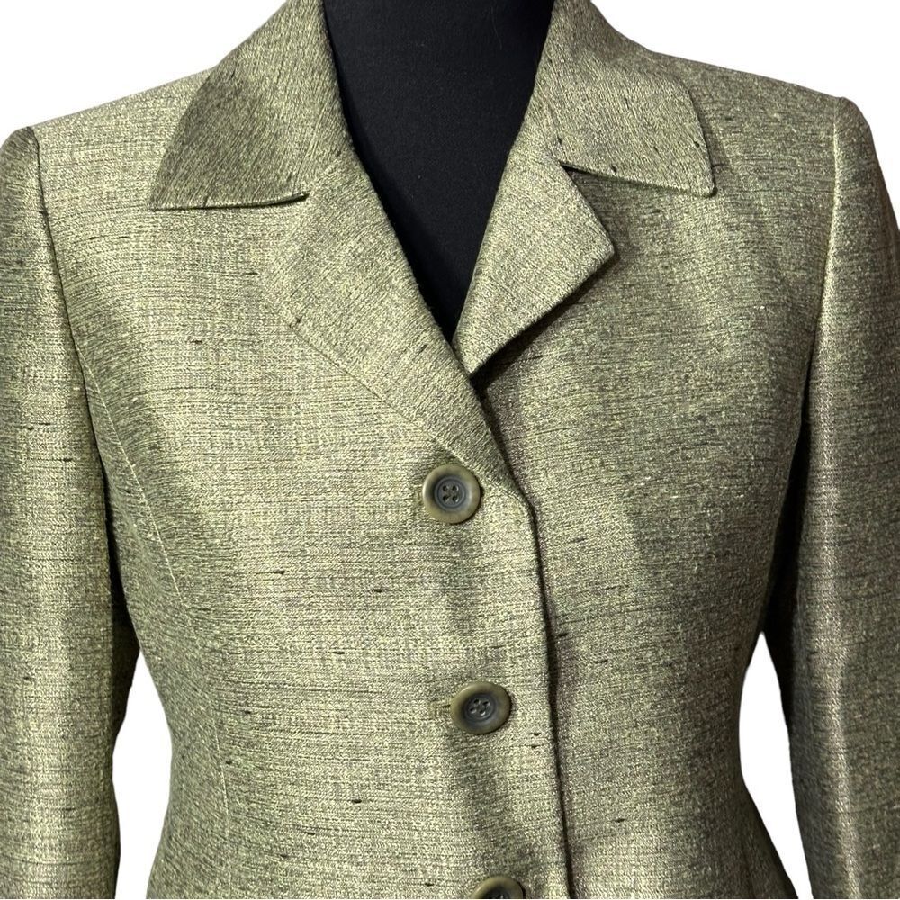 Kasper Olive Green Jacket Size 4P